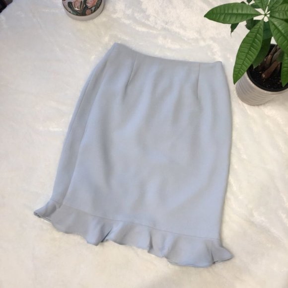 y2k  Baby blue ruffle midi skirt - Picture 2 of 6